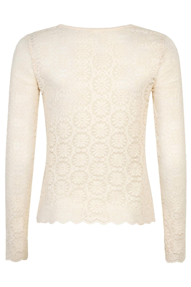Ydence beige dames t-shirt | Achteraanzicht