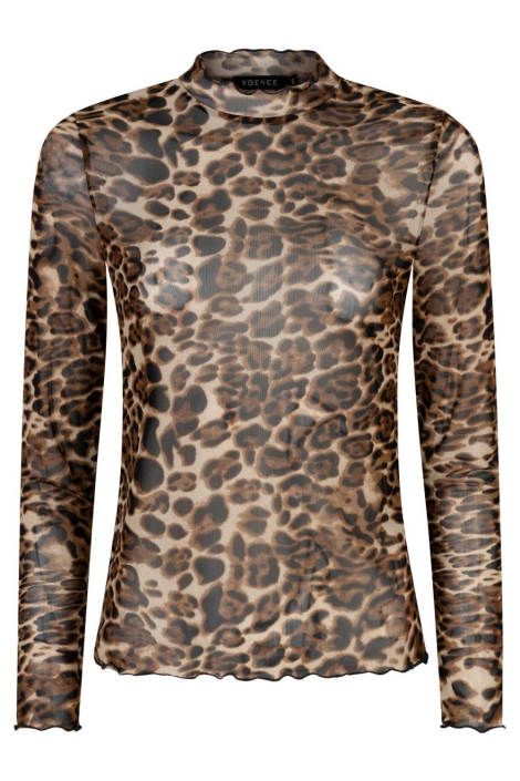Ydence camel dames t-shirt | Vooraanzicht
