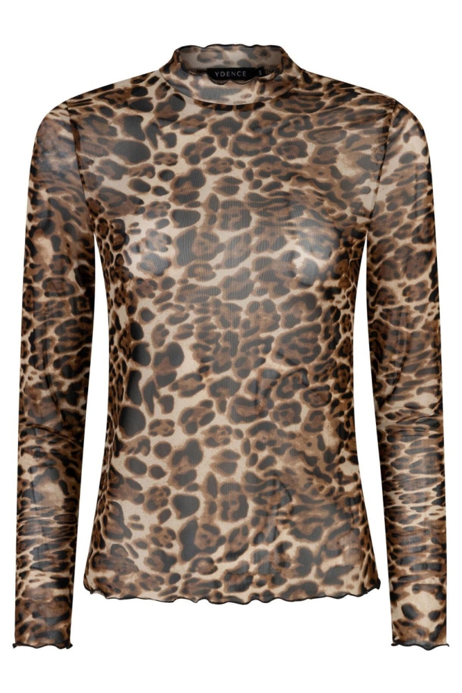 Ydence camel dames t-shirt | Vooraanzicht