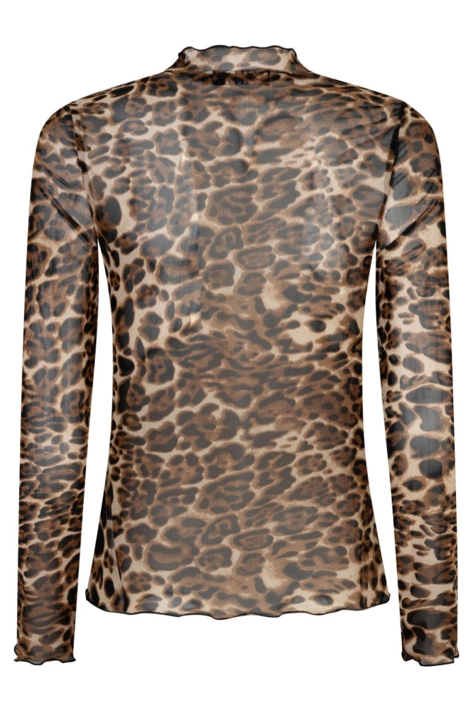 Ydence camel dames t-shirt | Achteraanzicht