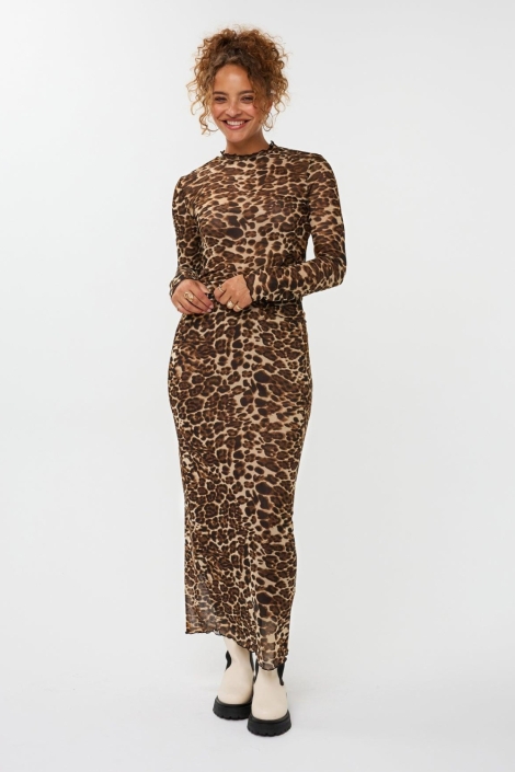 Ydence camel dames t-shirt | Model