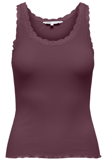 Only ONLSARA SHARAI LIFE TANK TOP JRS NO 15345994 BURGUNDY