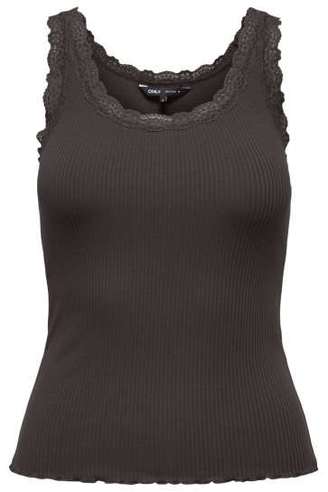 Only Top ONLSARA SHARAI LIFE TANK TOP JRS NO 15345994 CHOCOLATE TORTE