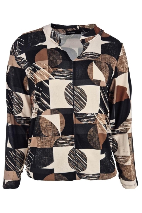 FOS Amsterdam bruine dames blouse | Vooraanzicht