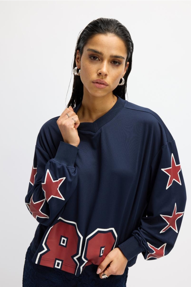 Refined Department blauwe dames top | Sfeerbeeld, In situatie