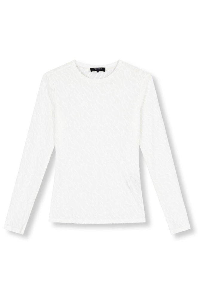 Refined Department beige dames t-shirt | Vooraanzicht
