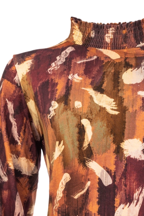 NED multi color dames blouse | Close up