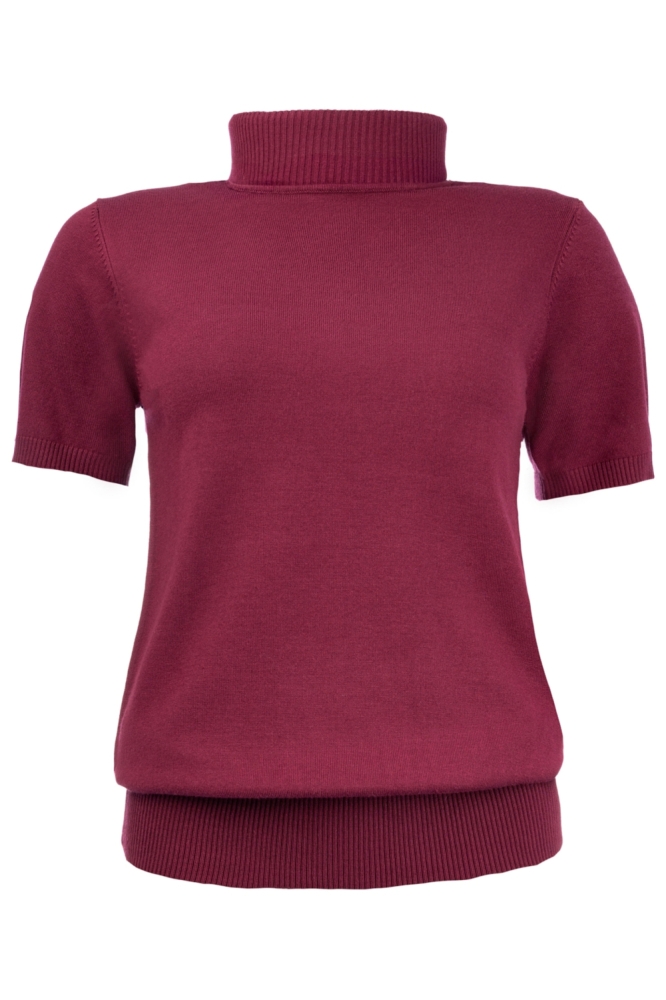 NED bordeaux dames t-shirt | Vooraanzicht