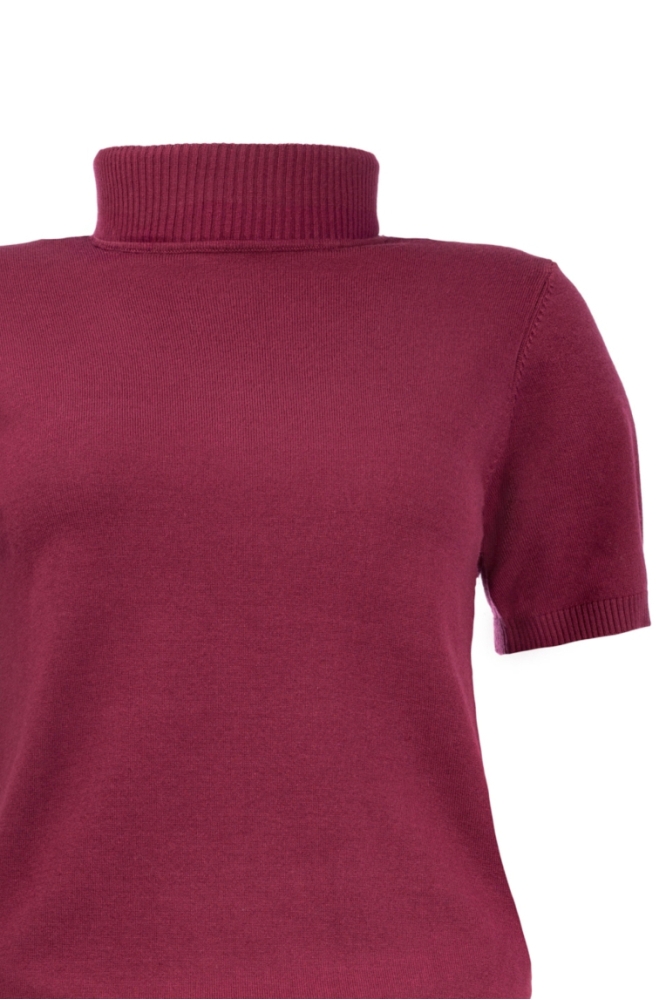 NED bordeaux dames t-shirt | Close up