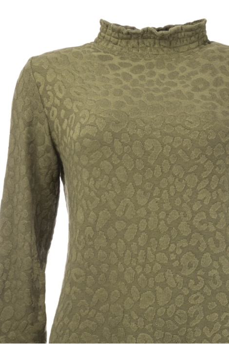 NED groene dames trui | Close up