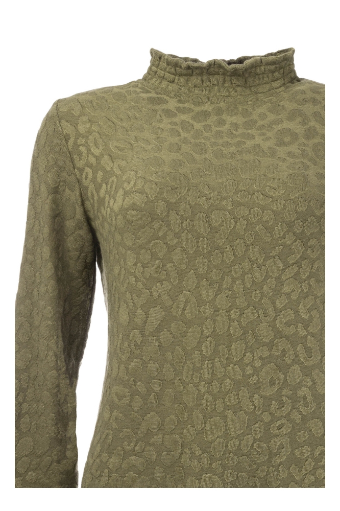 NED groene dames trui | Close up