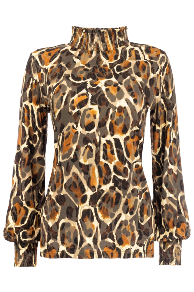 NED camel dames t-shirt | Vooraanzicht