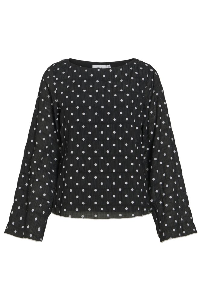 Vila zwarte dames blouse | Vooraanzicht