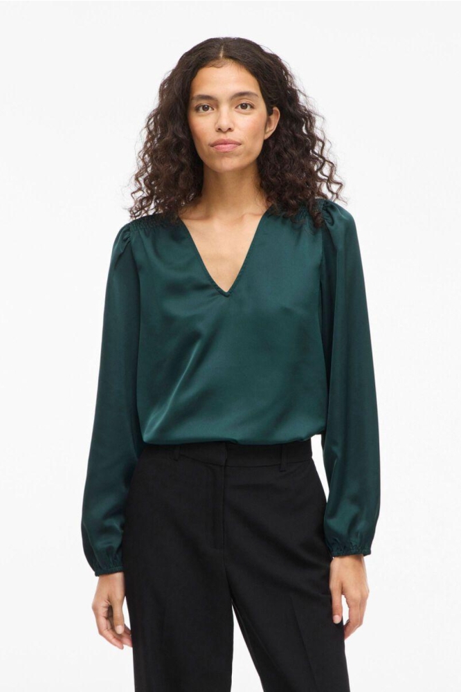 Vila groene dames blouse | Model