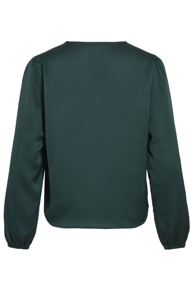 Vila groene dames blouse | Achteraanzicht