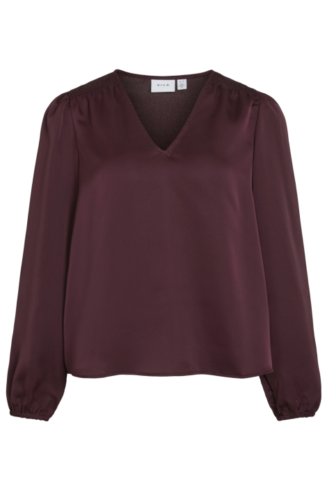 Vila bordeaux dames blouse | Vooraanzicht