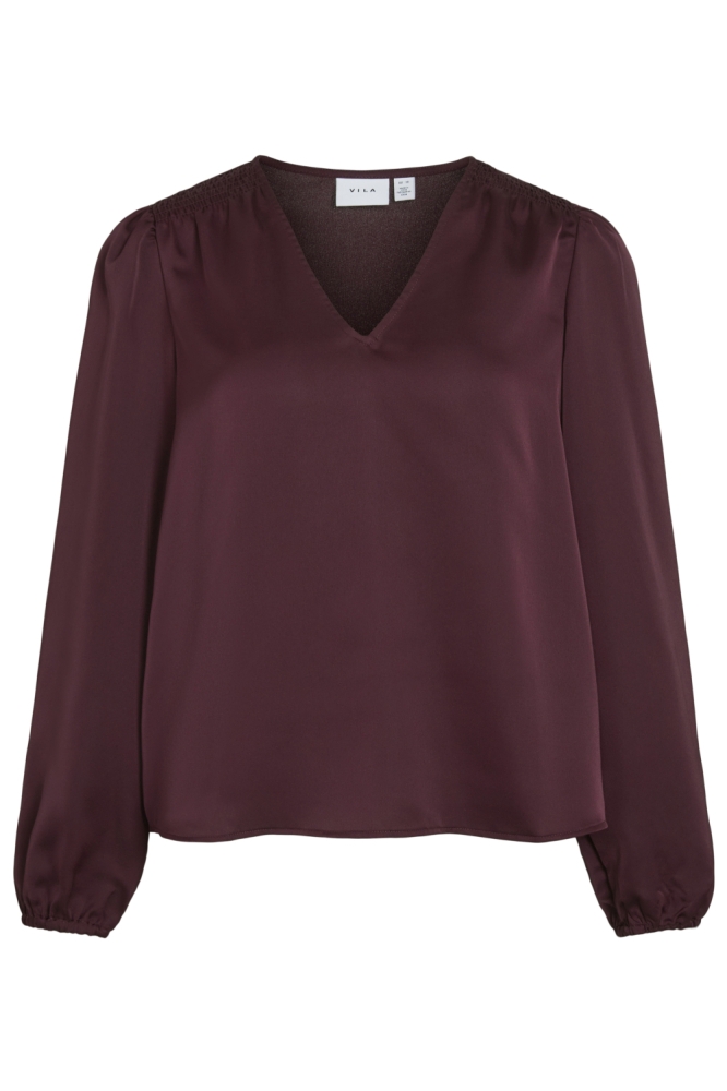 Vila bordeaux dames blouse | Vooraanzicht