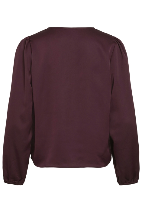 Vila bordeaux dames blouse | Achteraanzicht