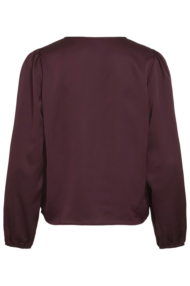 Vila bordeaux dames blouse | Achteraanzicht