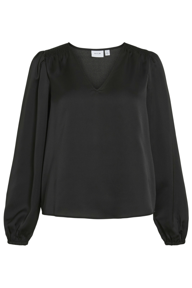 Vila zwarte dames blouse | Vooraanzicht