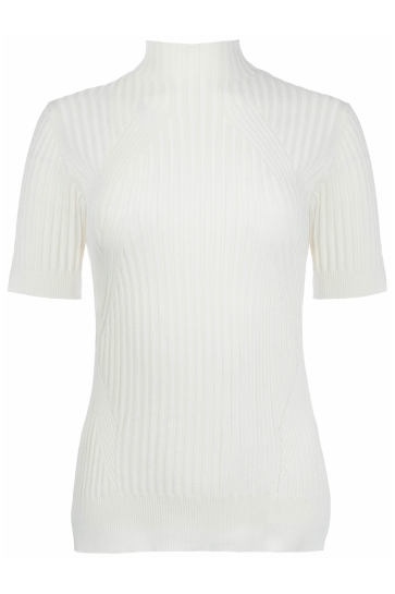 NED T-shirt EYE 1 2 SS RMB BREI 25W1 U106 41 01 ecru