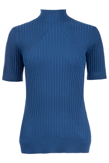 NED T-shirt EYE 1 2 SS RMB BREI 25W1 U106 41 373 navy peony