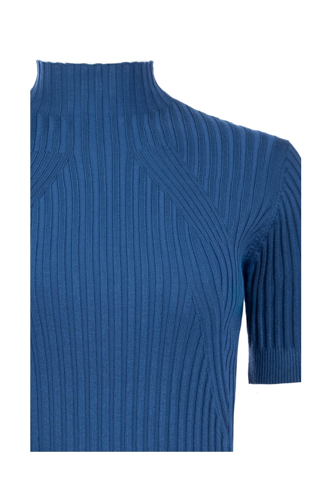 NED blauwe dames t-shirt | Close up