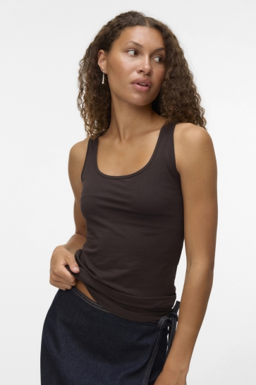 Vero Moda Top VMLULU LONG TANK TOP JRS NOOS 10323756 CHOCOLATE TORTE