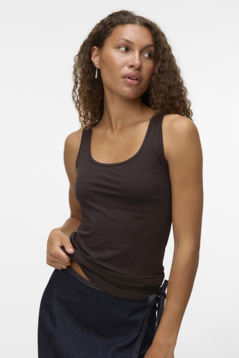 Vero Moda bruine dames top | Model vooraanzicht