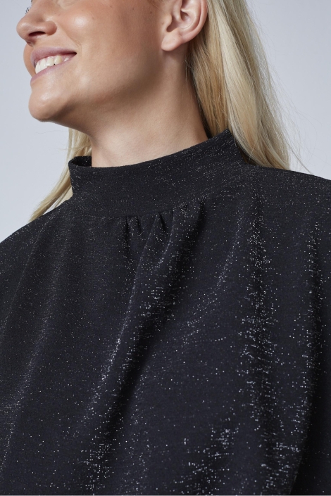 SisterS point zwarte dames blouse | Close up