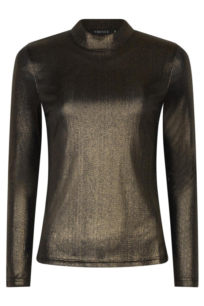 Ydence gouden dames t-shirt | Vooraanzicht