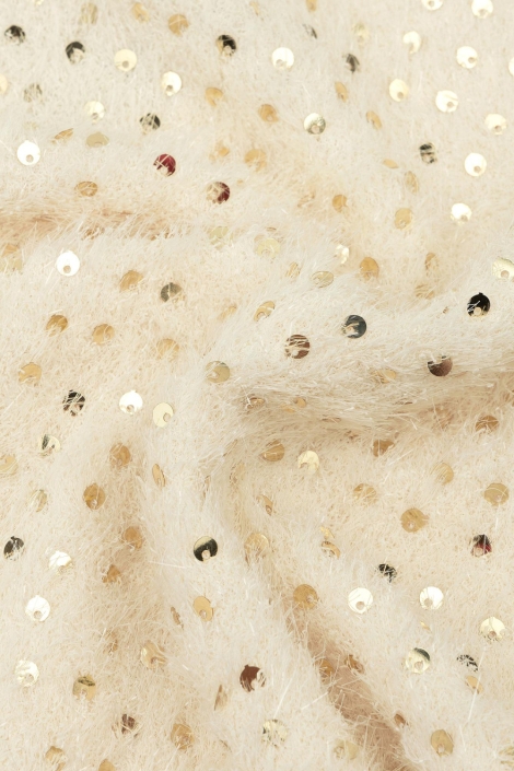 Ydence beige dames trui | Model achteraanzicht