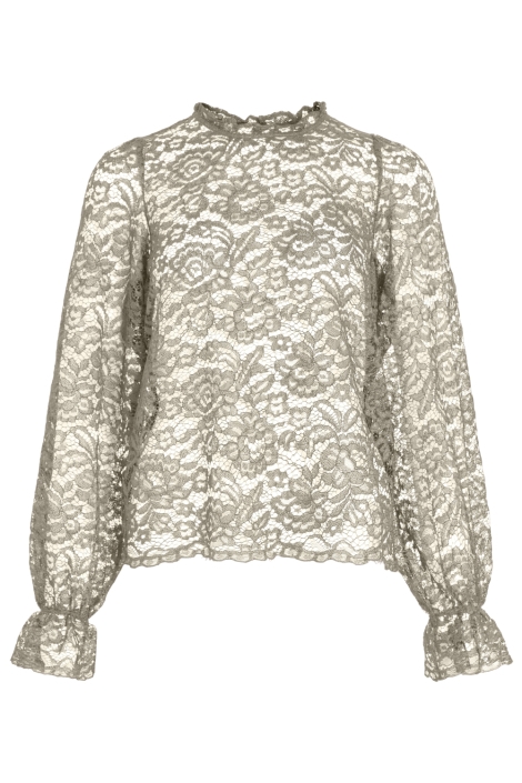 Vila beige dames t-shirt | Vooraanzicht