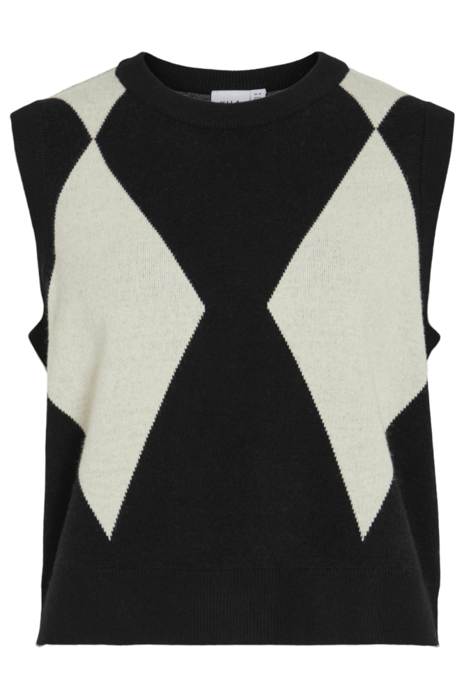 Vila zwarte dames trui | Vooraanzicht