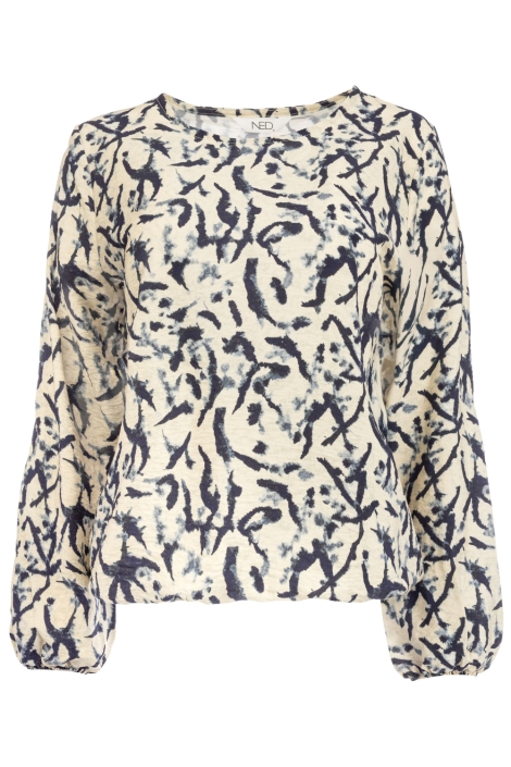 NED blauwe dames t-shirt | Vooraanzicht