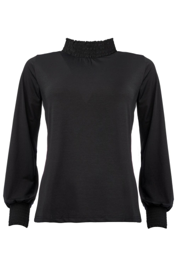 NED T-shirt SMOCK LS TR SHINY JERSEY 25W1 U359 01 900 black