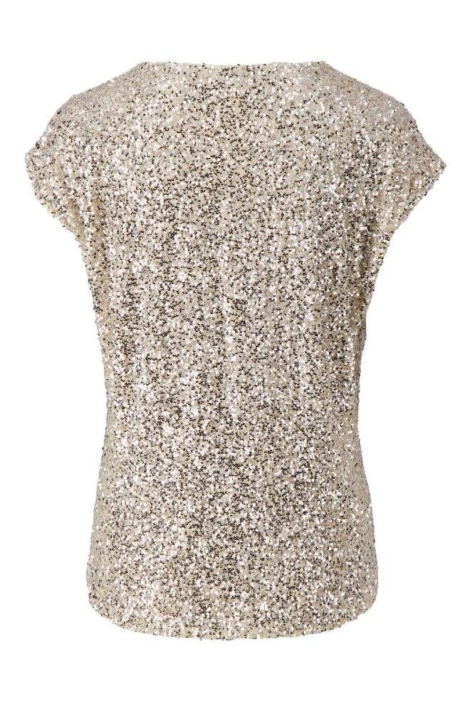 Zusss gouden dames t-shirt | Achteraanzicht