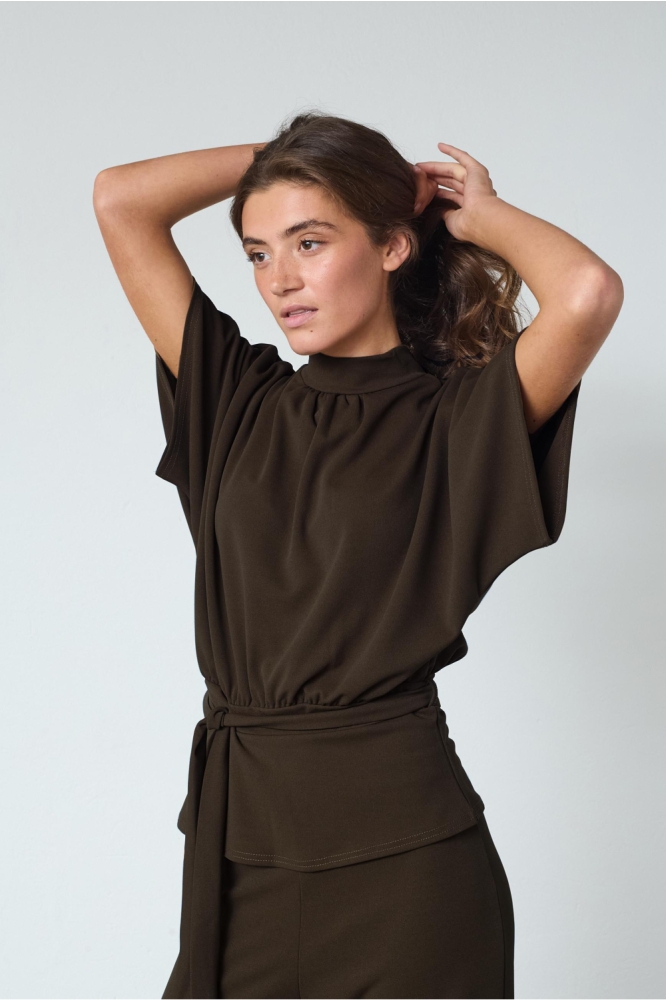 SisterS point bruine dames t-shirt | Model vooraanzicht