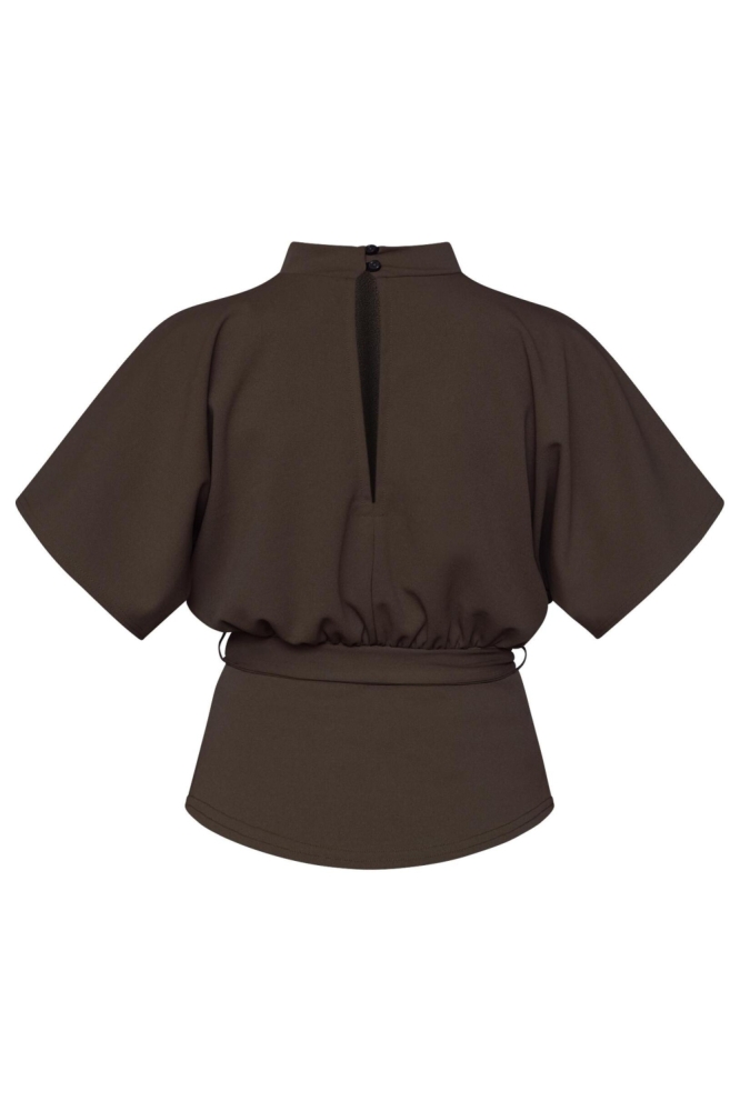 SisterS point bruine dames t-shirt | Achteraanzicht