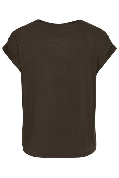 Vila bruine dames t-shirt | Achteraanzicht