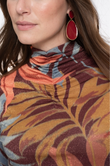 Geisha oranje dames t-shirt | Kleurstaal