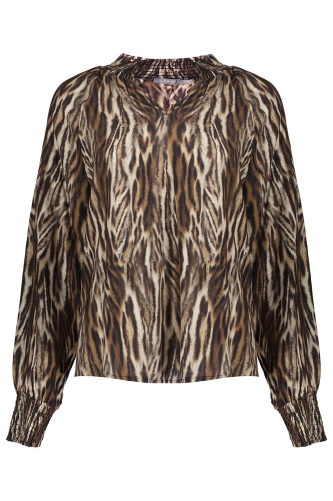 Geisha camel dames t-shirt | Vooraanzicht