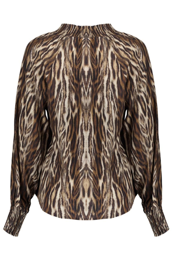 Geisha camel dames t-shirt | Achteraanzicht