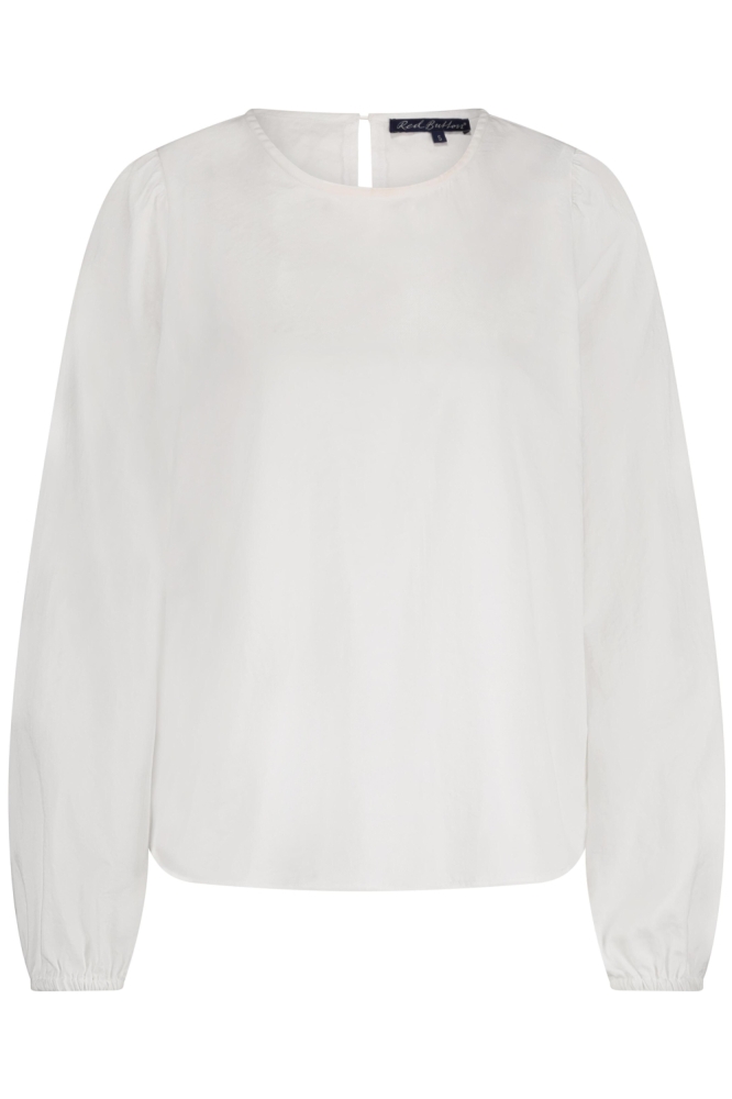 Red Button witte dames blouse | Vooraanzicht