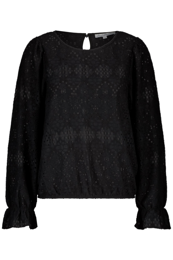 Red Button zwarte dames t-shirt | Vooraanzicht