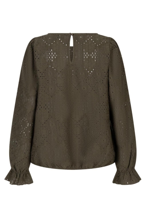 Red Button groene dames t-shirt | Achteraanzicht