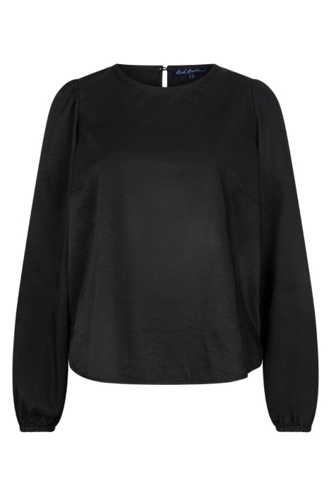 Red Button zwarte dames blouse | Vooraanzicht