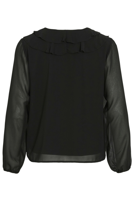 Vila zwarte dames t-shirt | Achteraanzicht