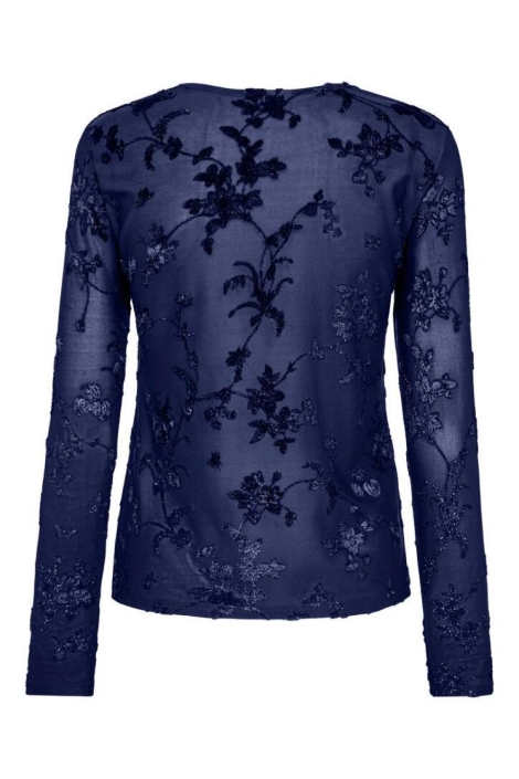 Freequent blauwe dames t-shirt | Achteraanzicht