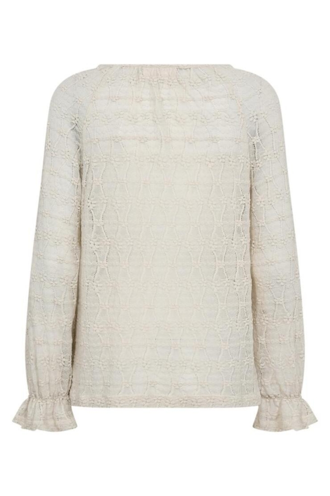 Freequent beige dames blouse | Achteraanzicht